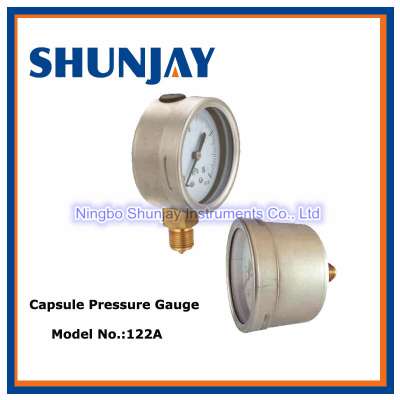 Capsule Gauge with Stainless Steel Case Bayonet Bezel DIN Type